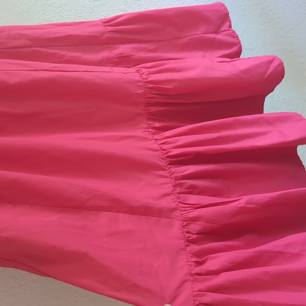๐โจ Hot pink frilled shoulder Abercrombie midi dress - Picture 4 of 6